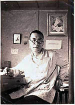 創業当時のアトリエで創業者