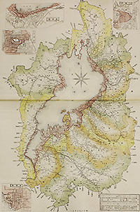 2　明治二十九年大洪水浸水区域之図『里内文庫』「琵琶湖水理淀川水制資料」のうち