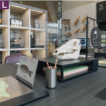 筆記具類を完備したスケッチテーブル